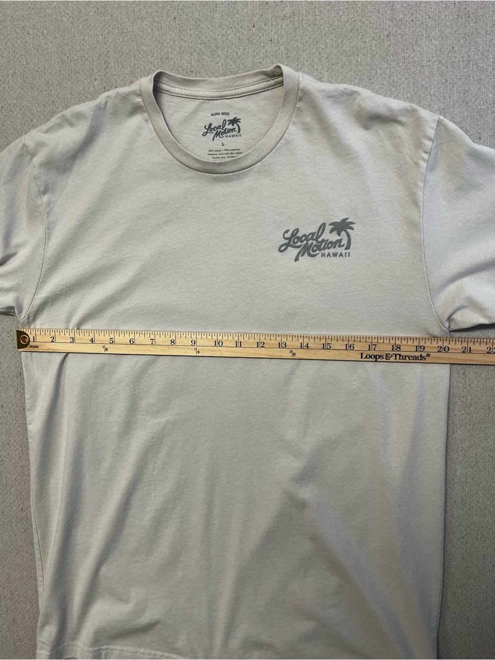 Local Motion Hawaii Graphic T Shirt Men’s Large Beige Surf Skate Tee - Picture 5 of 8